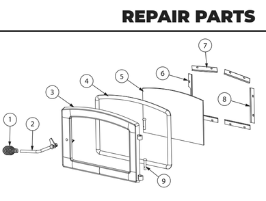 Repair Parts 3 Diagram and Parts List for AW3200E-P  US Stove Company Heating Stove